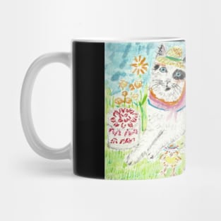 Cute Calico cat in a hat Mug